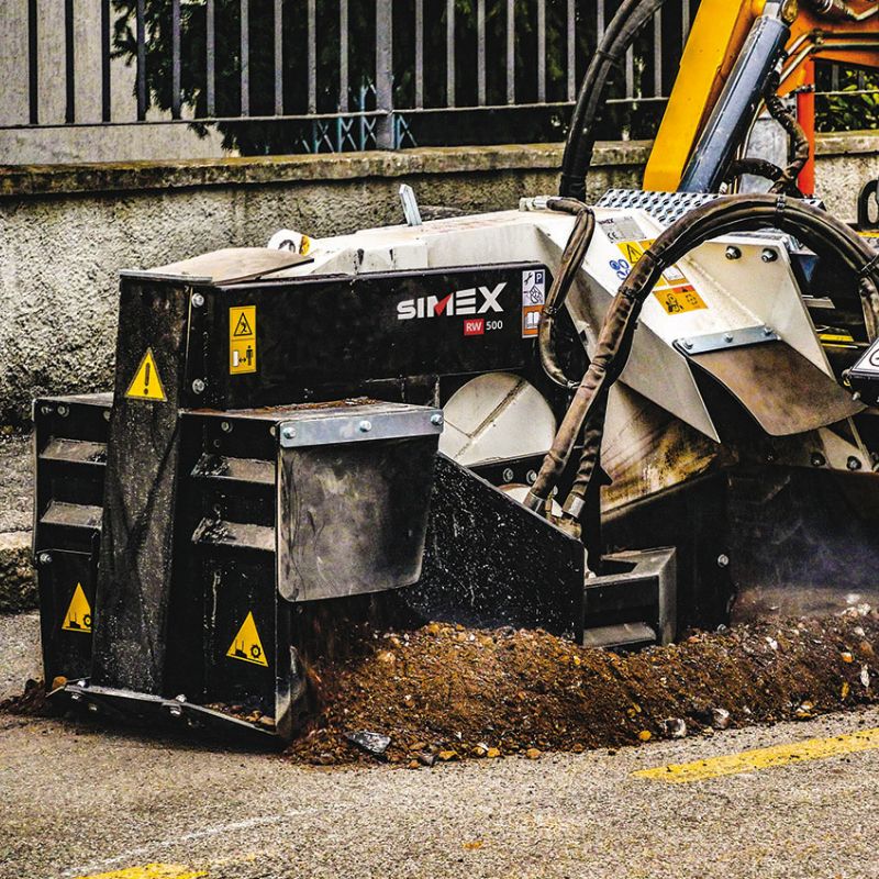 macchinari scavatrici per manto stradale fresa per minipale simex rw noleggio te