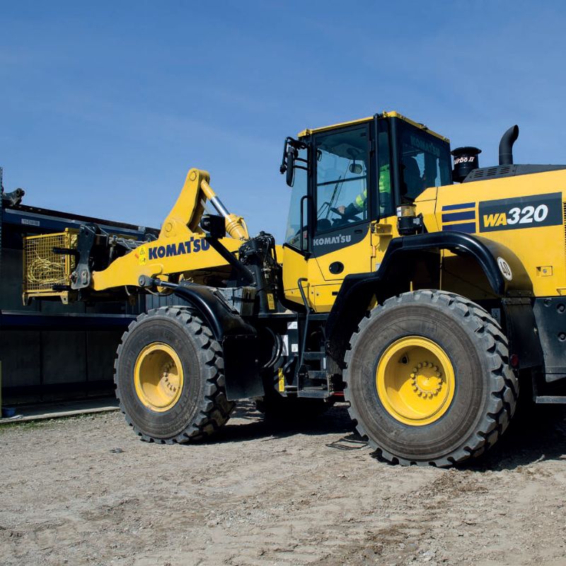 pala gommata sistema controllo motore automatico WA  komatsu noleggio vendita tecnostrutture